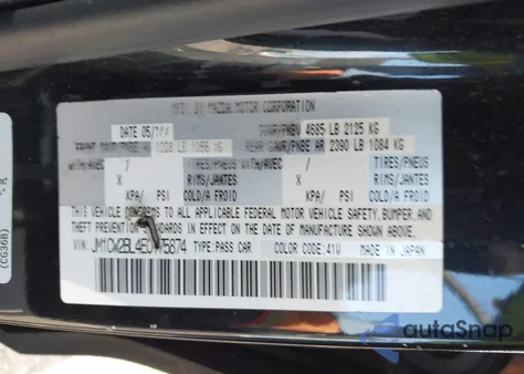 2014 Mazda Mazda5 Sport z USA, uszkodzony, nr VIN JM1CW2BL4E0175874